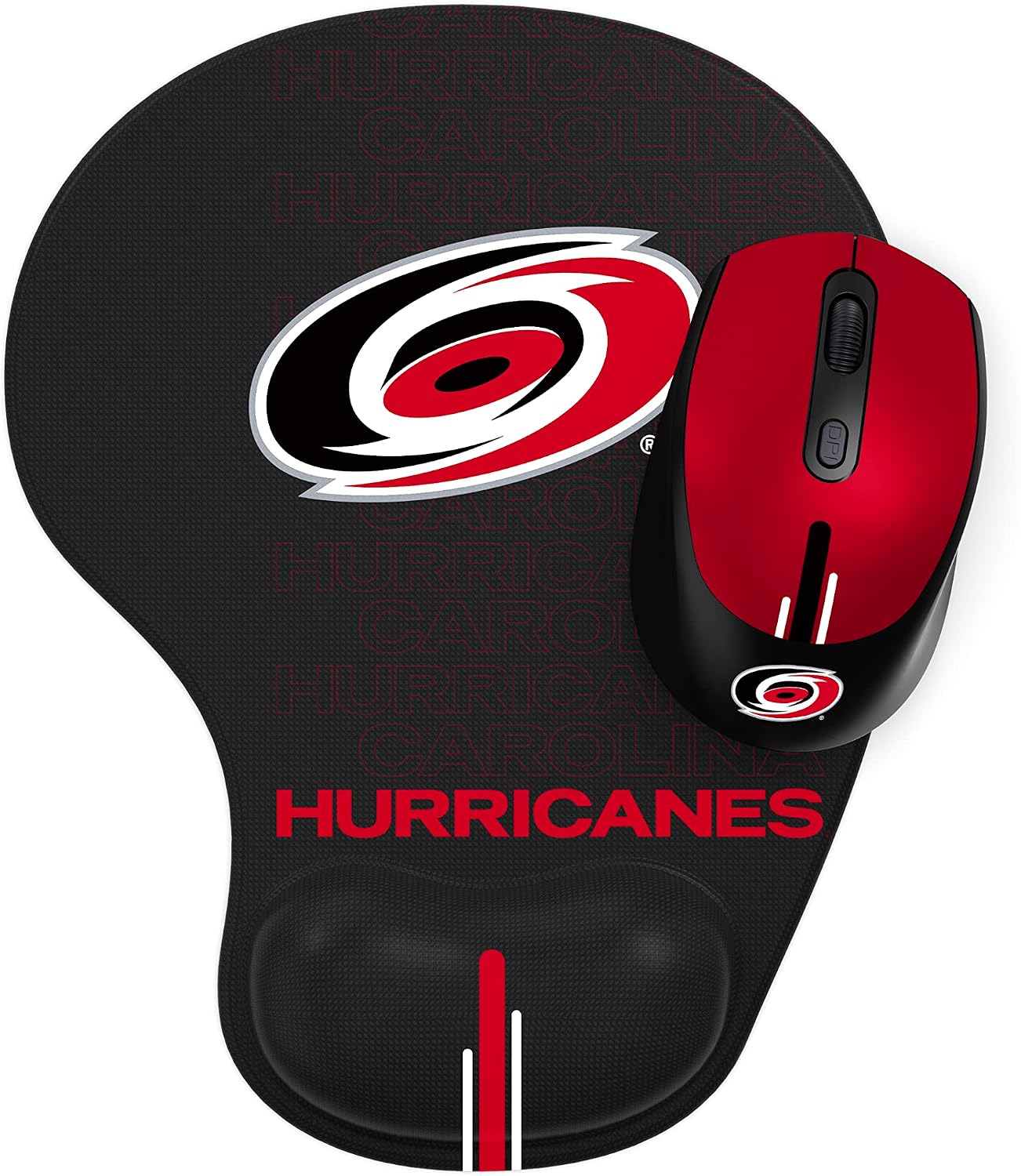SOAR NHL Wireless Mouse and Mouse Pad, Carolina Hurricanes