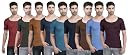 Dollar Lehar Combed Cotton Men's Multicolour Vest - Pack of 9 - Actual Colour May Vary gallery image