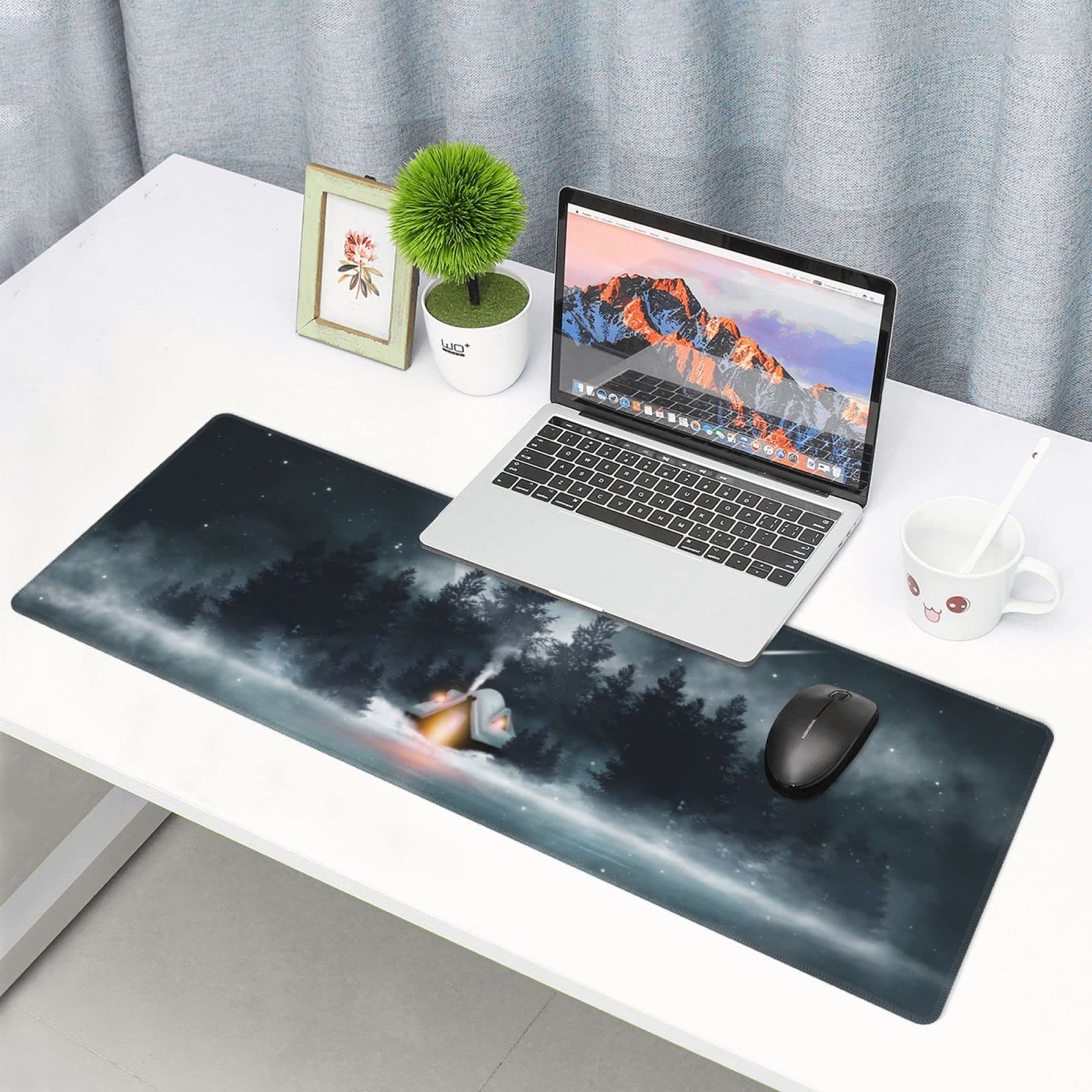 Alfombrilla de mouse grande para juegos XL, alfombrilla de mouse de escritorio completo con base antideslizante, alfombrilla de teclado para computadora portátil, regalos para mujeres y niñas