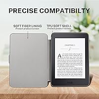 Vista 7 de Funda inteligente compatible con Kindle Paperwhite de 5ª/6ª/7ª generación (lanzado 2012-2018 - Modelo No.: EY21 y DP75SDI), incluye un protector