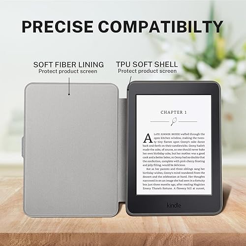 Miniatura 7 de Funda inteligente compatible con Kindle Paperwhite de 567 generación (lanzado 2012-2018 - Modelo No. EY21 y DP75SDI), incluye un protector de