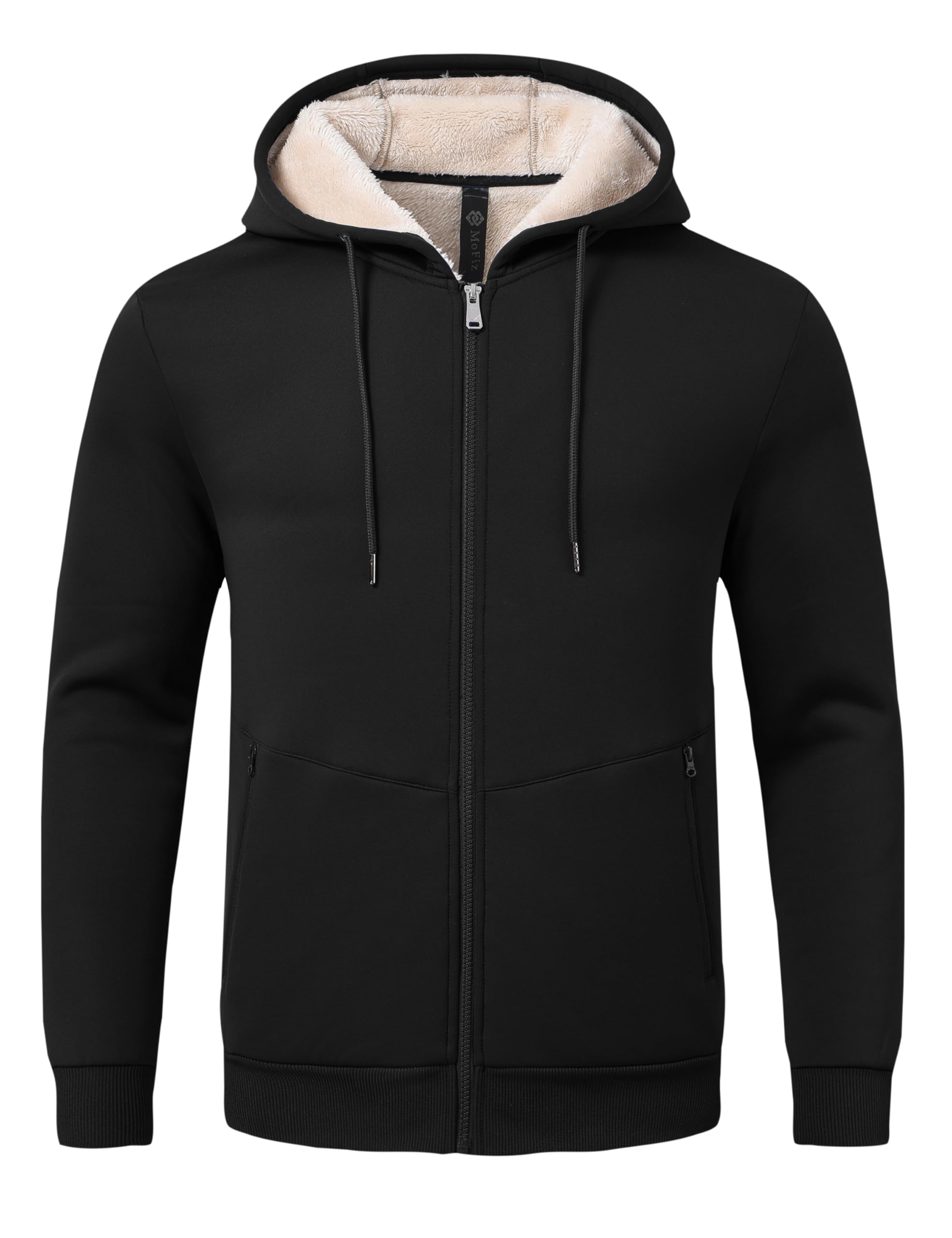 MoFiz Chaqueta forro polar hombre Sudadera con cremallera hombre Chaqueta invierno hombre Chaqueta forro polar hombre hoodie polar Sherpa cálida y cómoda para el S-3XL