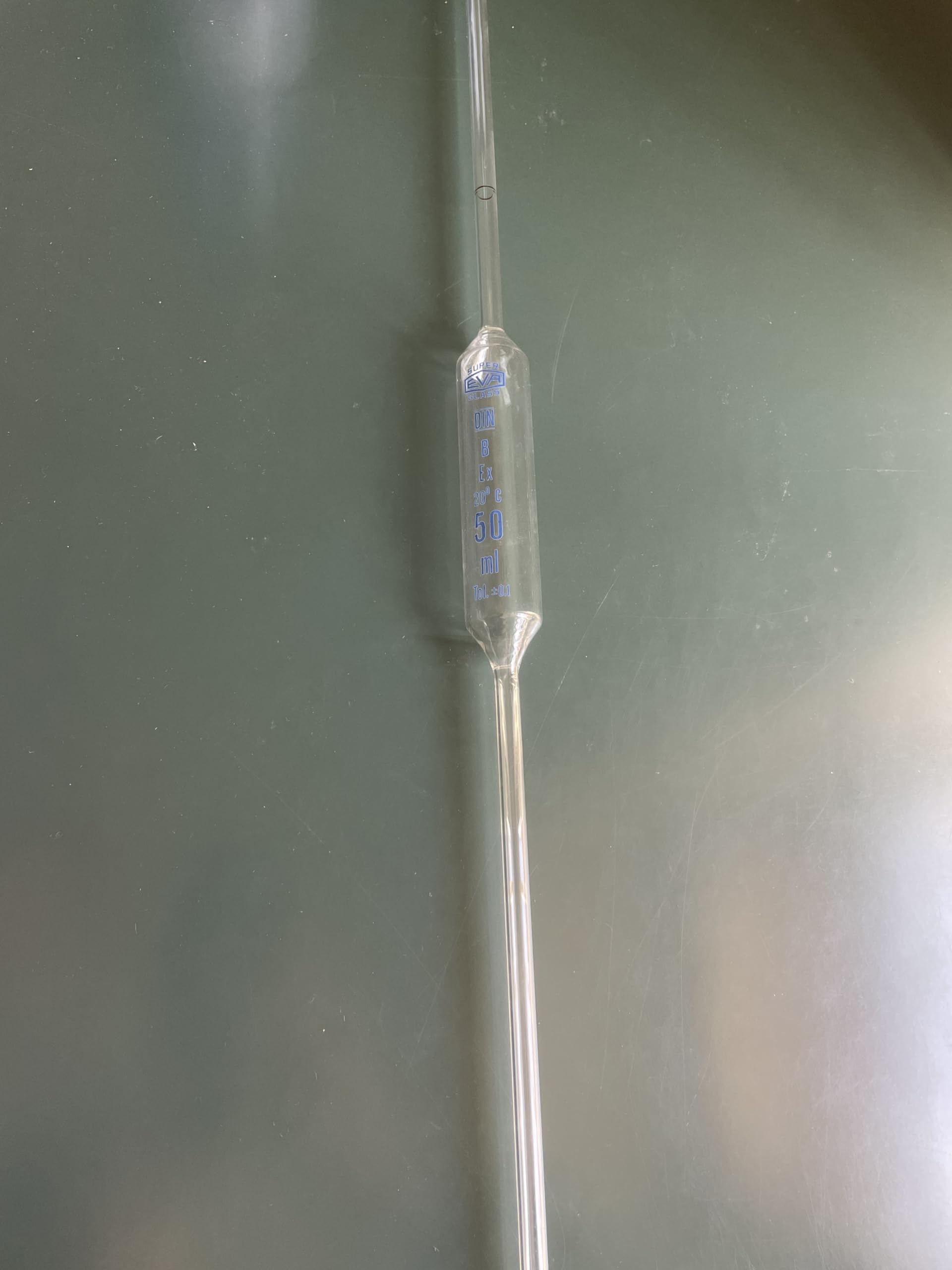 Pipeta de vidrio con burbuja de 50 ml paquete de 1 unidad