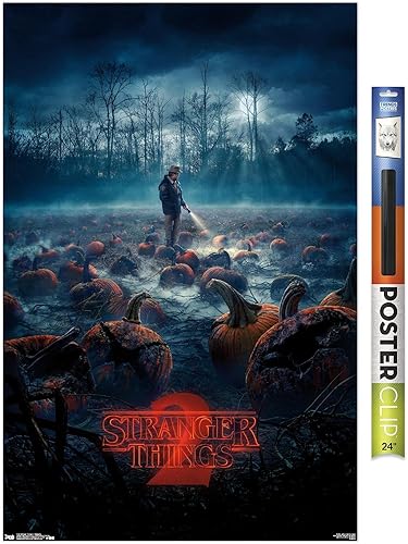 Trends International Netflix Stranger Things Season 2 - Póster de pared de calabazas, 22.375 x 34 pulgadas, paquete de póster y clip premium