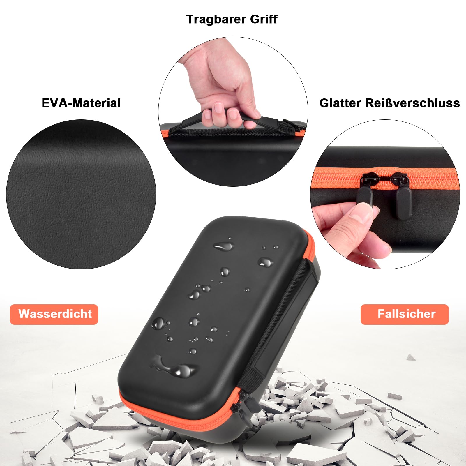 Cassa microfono wireless JBL, borsa da viaggio Dual Mic, adattatore, batteria AA nera (solo scatola), Nero