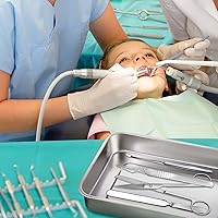 Vista 7 de Fabbay Bandejas quirúrgicas médicas, bandeja de acero inoxidable 201, organizador de instrumentos dentales, caja de metal esterilizado con tapa