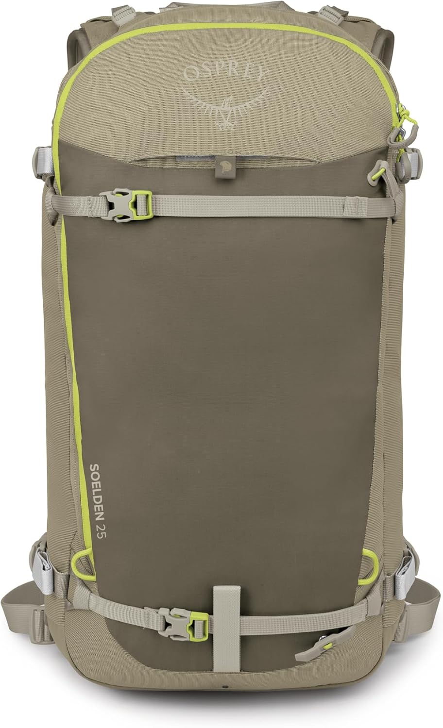 Osprey Soelden 25L Ski and Snowboard Backpack - Lightweight Men's Backcountry Pack - Avalanche Safety Access - Diagonal/A-Frame Ski Carry, Snowboard Carry - 100% Recycled Nylon, Olive Tan - Image 6
