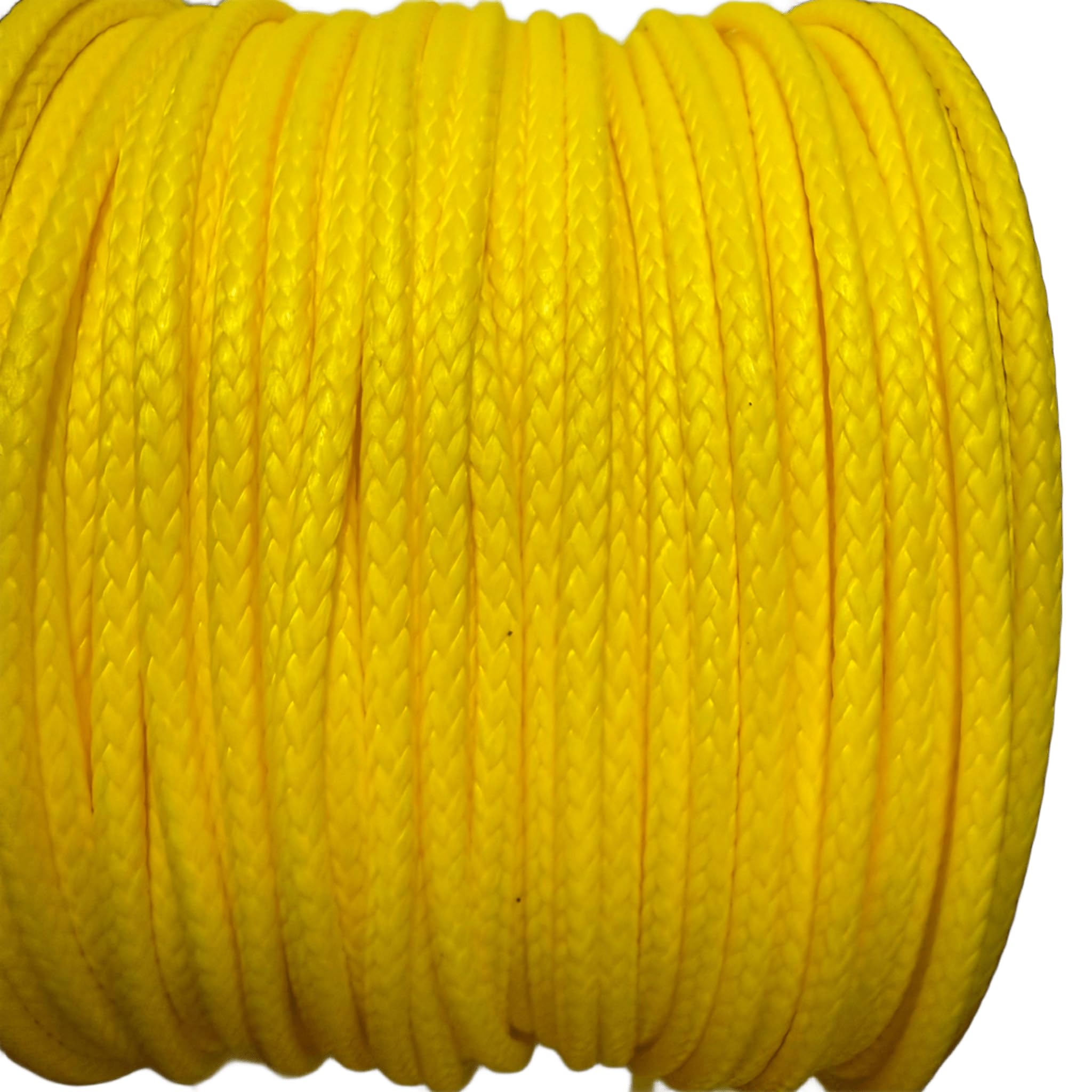 3mm Dyneema SK78 Compact Braid Rope High Strength Lightweight Low Stretch Marine Line Easy Splice Control Line Halyard Trapeze Purchase System Rope,Colour - Yellow, 1 Metre