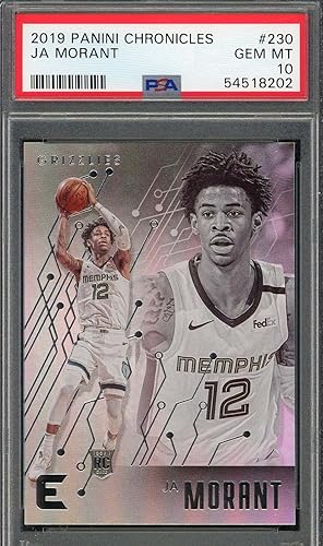 Ja Morant 2019 Panini Chronicles Basketball Rookie Card RC #230 Graded PSA 10