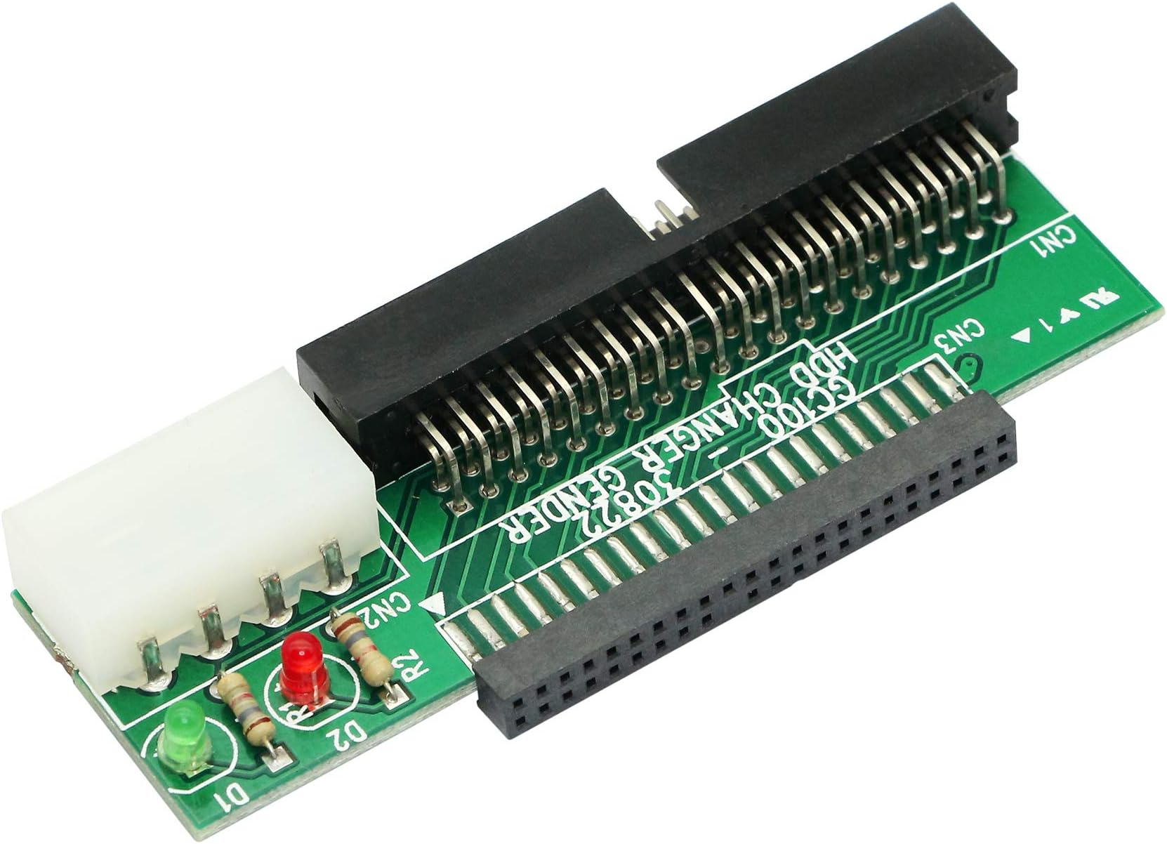 SinLoon 2.5 to 3.5 IDE Adapter,2.5 Inch 44 Pin Hard Disk Drive Laptop IDE to 40 Pin 3.5 Inch Desktop PC PATA Port Converter Card Adapter(IDE 2.5 to 3.5)