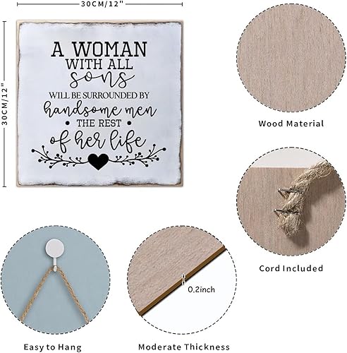 Miniatura 2 de Letrero de madera campestre para colgar en la pared, letrero de bienvenida de madera, estilo clásico, para casa de campo, para sala de estar