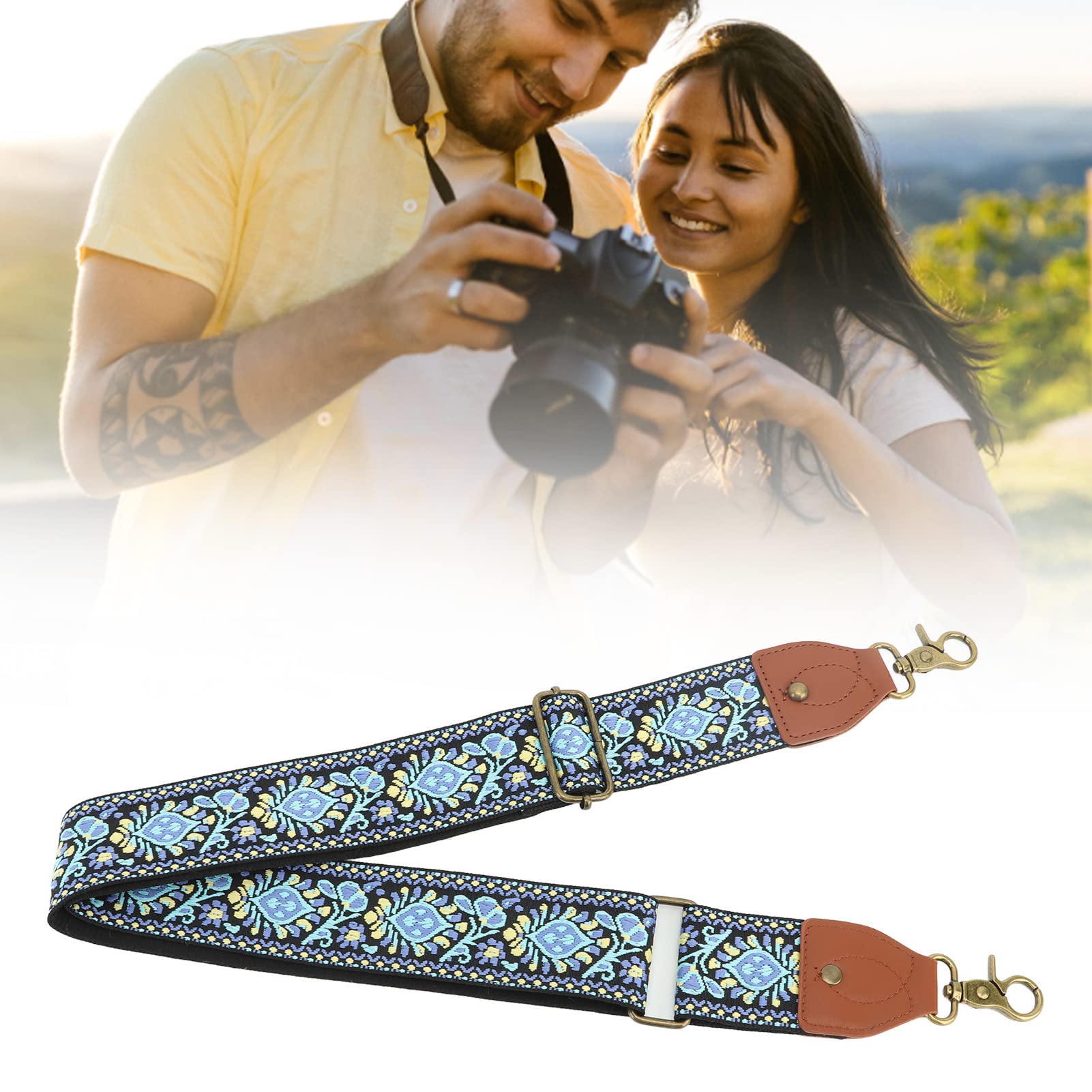 Retro Ethnic Style Camera Strap, Shoulder Camera Strap, Lightweight Luxurious Texture, Fashionable Wider Fabric for Outdoor Photography Photographer