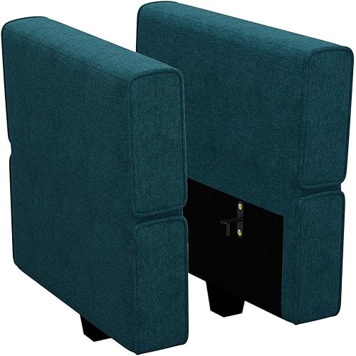 Miniatura 2 de Belffin Sofá seccional modular de tela Apoyabrazos Respaldo Módulo Sofá Parte Seccional Lateral ApoyabrazosRespaldo Pavo Real Azul