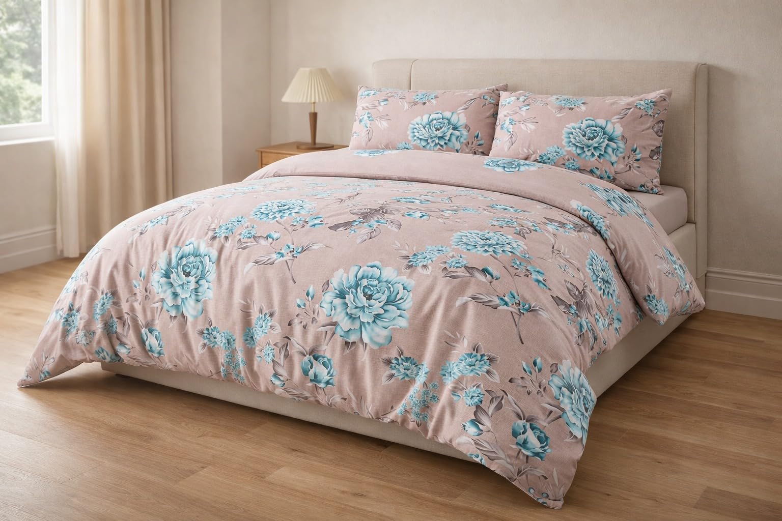 K&A® Luxury 4 Piece Duvet Set | Ultra Soft Microfiber Duvet Cover, Fitted Sheet & 2 Pillow Cases | Breathable & Wrinkle Resistant Bedding Set | Available in King Size and Multiple Colors
