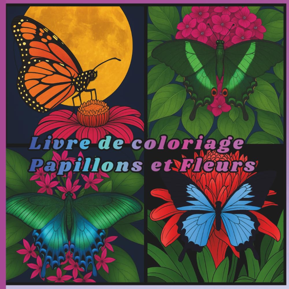 Livre de coloriage Papillons et Fleurs: Un magnifique livre de coloriage avec des papillons et des fleurs pour tous les âges