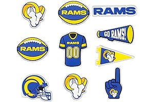 NFL unisex-adult NFL Team Logo Officially Licensed 10-Pack Charms for Clogs Shoes Bracelet