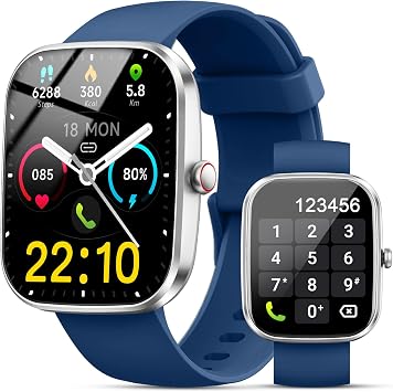 Matast Smart Watch, 1.91" Smartwatch for Men Women Answer/Make Call, Fitness Tracker with 100+ Sport Modes, IP68 Waterproof, Heart Rate/Sleep Monitor, Spo2, Pedometer, Activity Tracker for Android