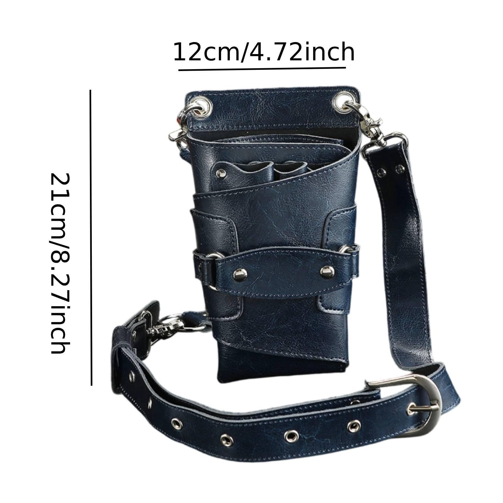TISHITA Borsa Porta Attrezzi Da Parrucchiere, per Capelli, Rimovibile, Custodia per Forbici, Blu Scuro