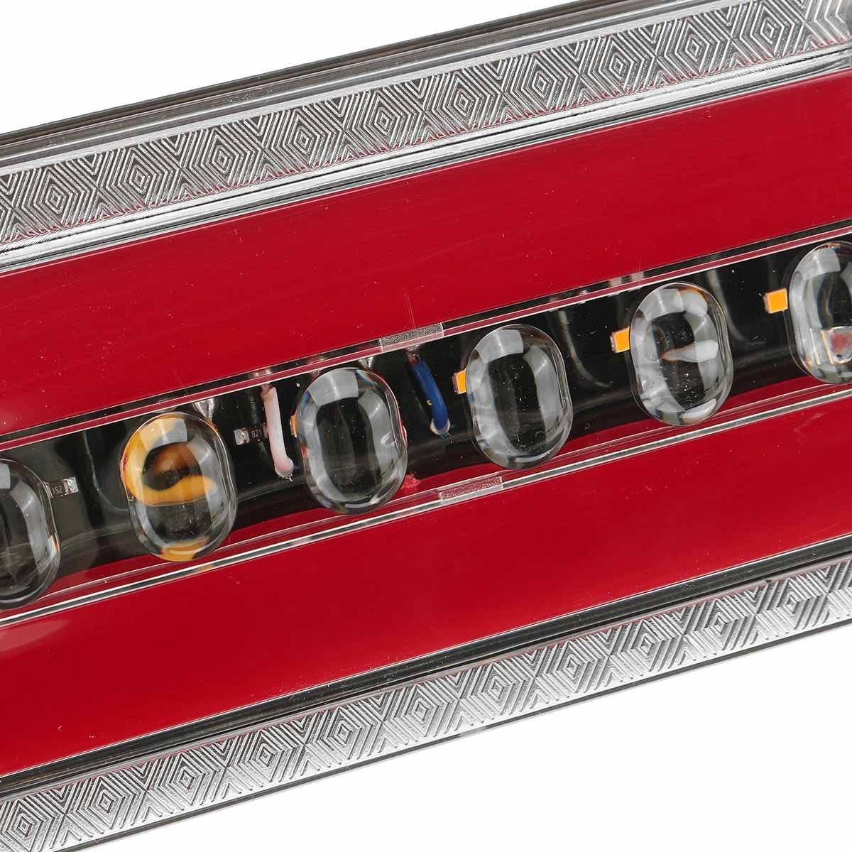 Coche Faro Trasero Luz Trasera Que Fluye, Señal De Giro, 12V, Lámpara De Marcha Atrás De Freno para Remolque, Camión, Autobús, Campistas Coche Luces de Cola traseras