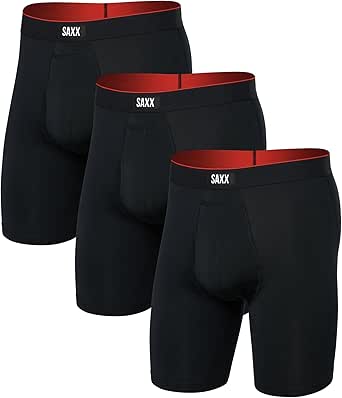 Saxx Underwear Co. Quest Quick Dry Mesh Boxer Brief 2-Pack in Black for
