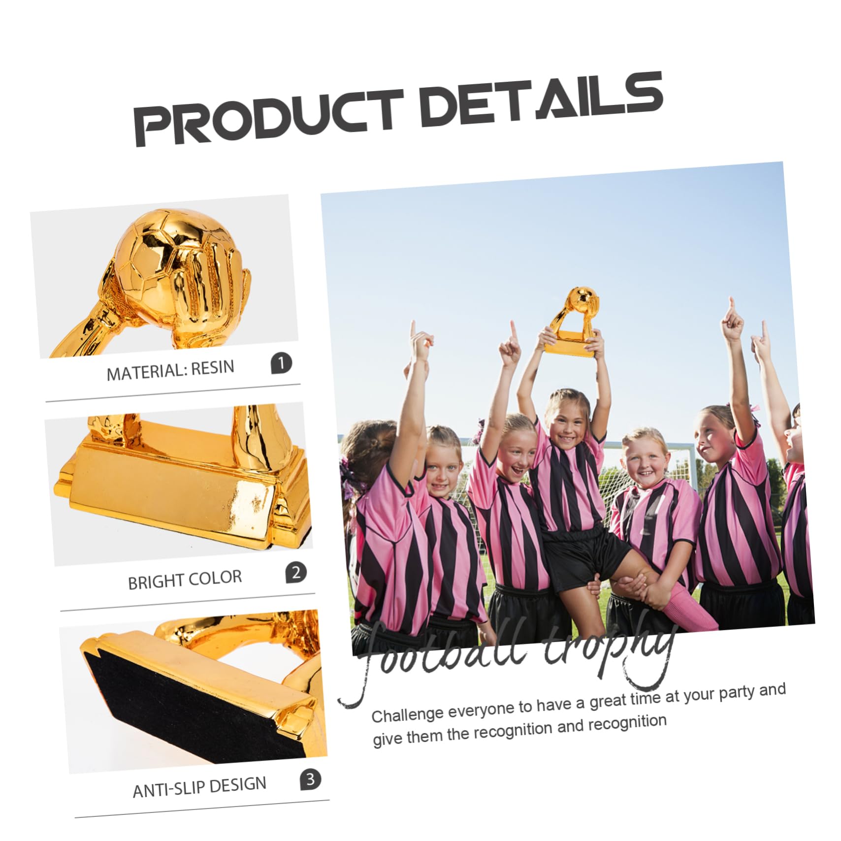 HEMOTON Fußball Trophäe für Torhüter Goldenes Design Kreative Resin Souvenir für Fans zur Fußballfeier Heimdekoration