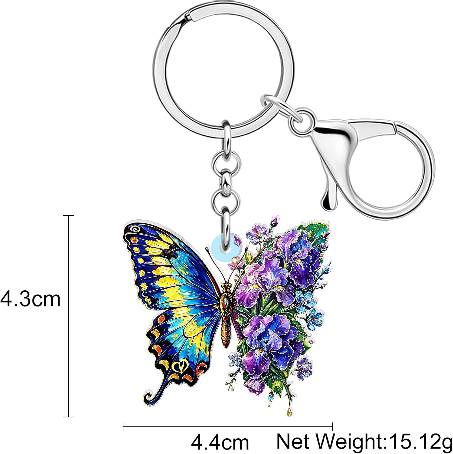 WEVENI Cute Butterfly Keychain Buterrfly Gifts for Women Girls Bag Wallet Car Keys Accessories image 5