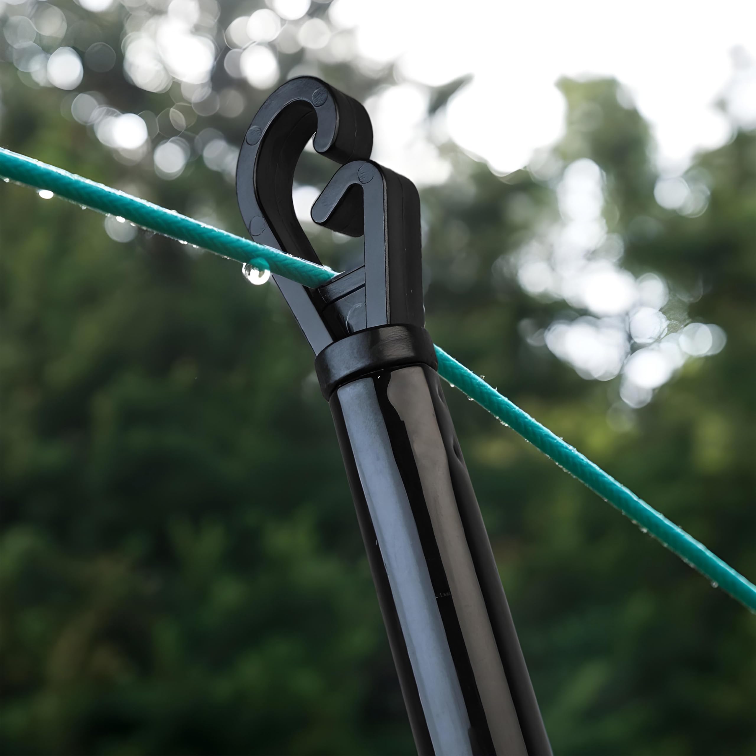 Lot De 2 Perches Télescopiques Pour Corde à Linge Garden Mile - 1.2 à 2.2 M - Aluminium Résistant Intempéries