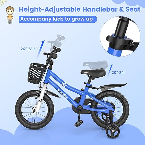 Miniatura 2 de BABY JOY Bicicleta para niños, 12, 14, 16, 18, 20 pulgadas, bicicletas para niños y niñas, adolescentes de 3 a 8 años o más con ruedas de