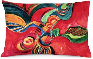 Caroline's Treasures 6043PILLOWCASE Red Flowers and Berries Fabric Standard Pillowcase Lightweight Super Soft Easy Care Decorative Artwork Pillowcase, Standard