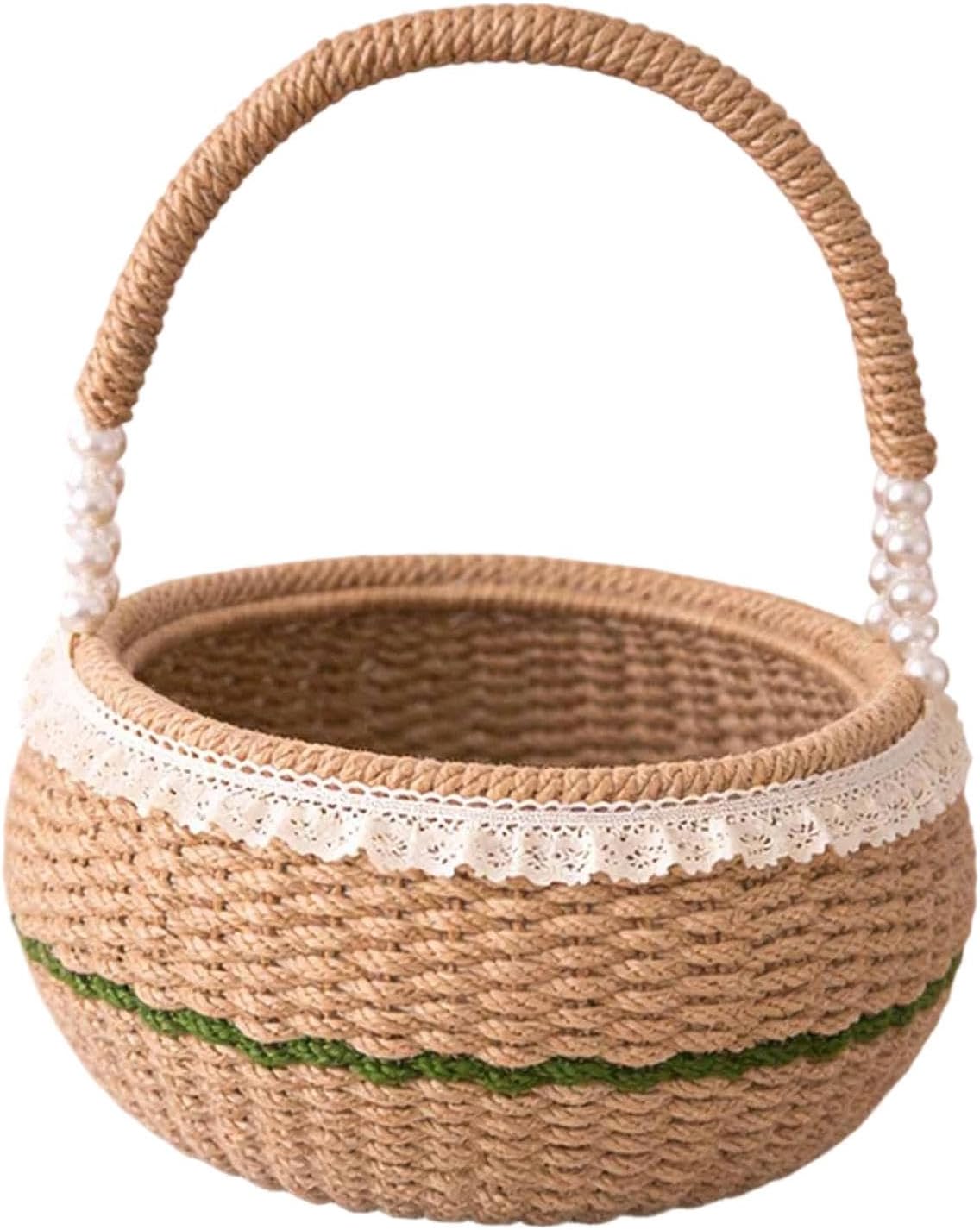 Handwoven Storage Basket, Picnic Basket, Home, Easter Eggs, Camping, Vegetables, Table, Style C
