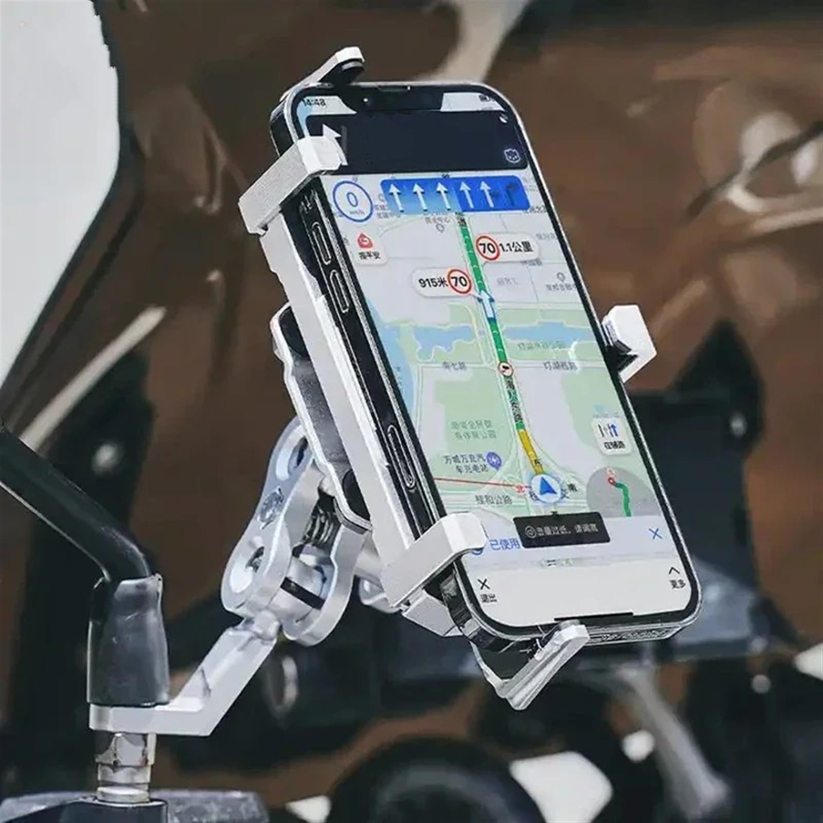 バイク純正スマホ用ホルダー（クレードル） Amazon.co.jp: バイク クランプバー オートバイ用耐衝撃ナビゲーション