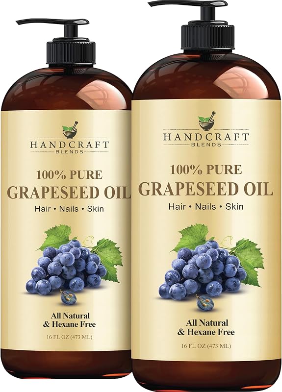 Óleo de semente de uva Handcraft Blends, 473 mL, pacote com 2