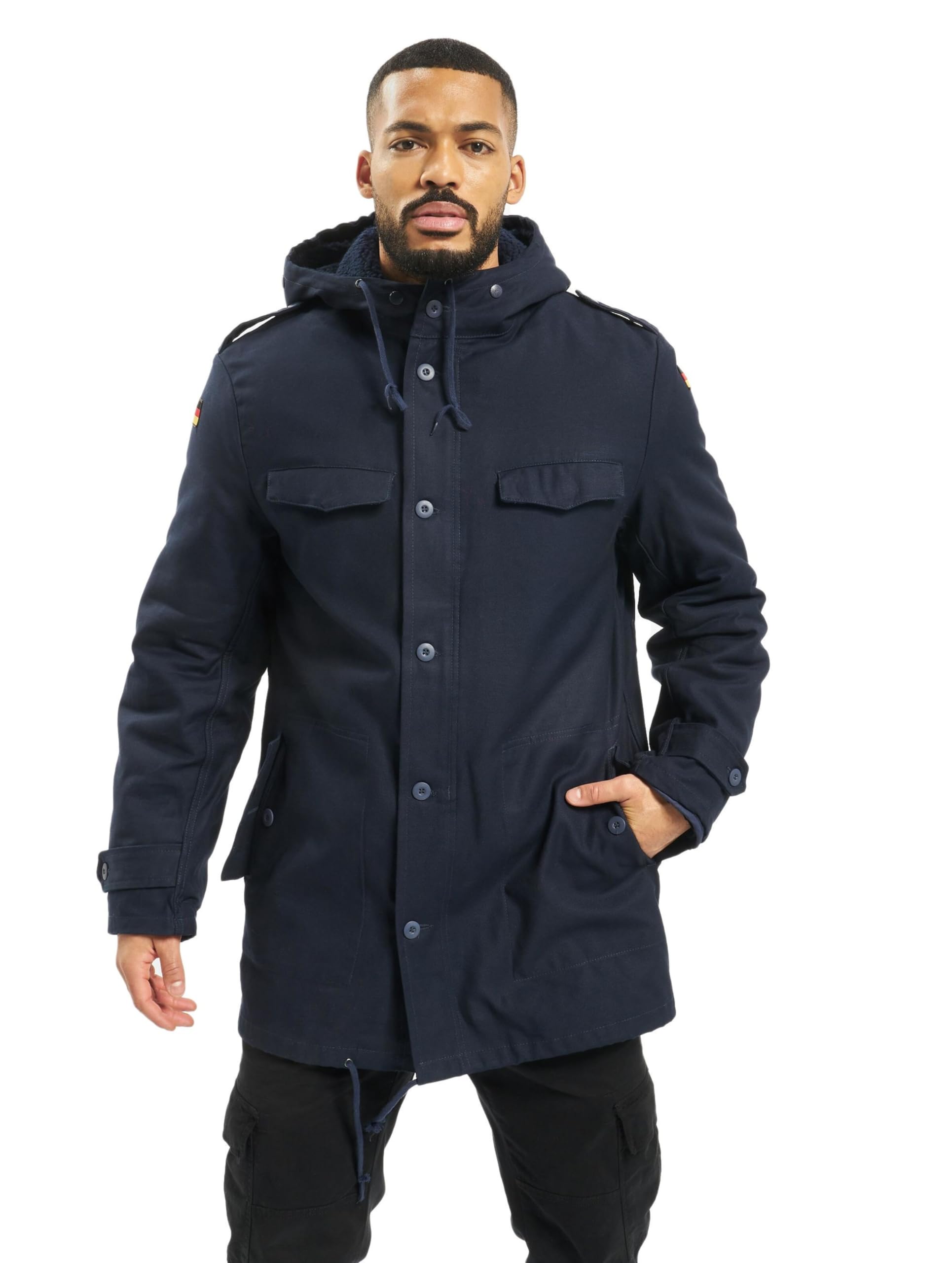 Brandit Dark Blue Bw Parka Flag Jacket