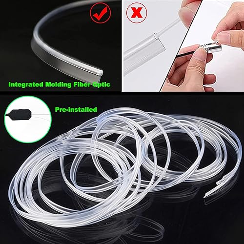 Miniatura 2 de Luces LED USB para automóvil, tira de luces interiores de automóvil, 7 colores, iluminación ambiental con fibra óptica de 118 pulgadas,