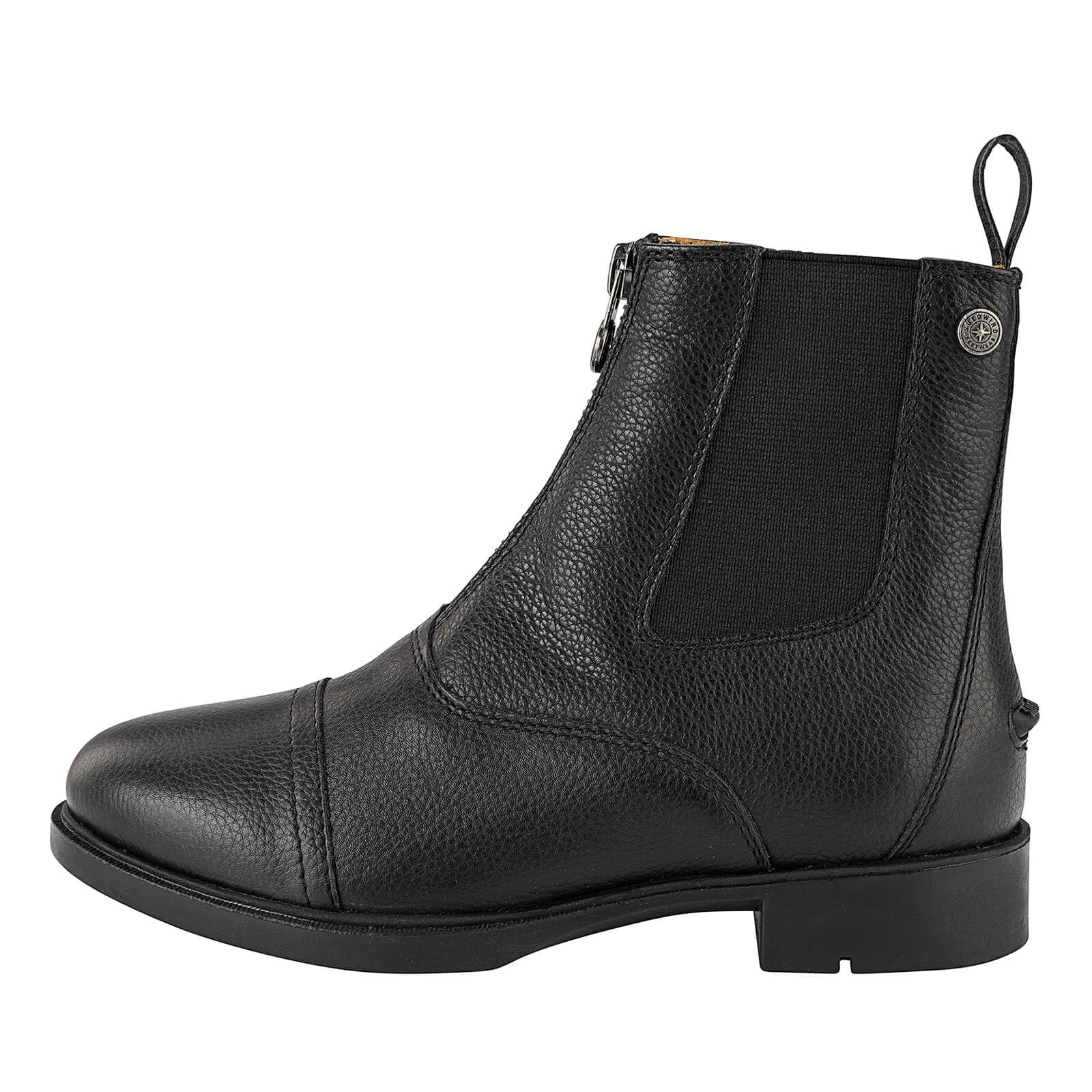 SUEDWIND FOOTWEAR Buty do jazdy konnej »Kids FZ wygodne kozaki ze skóry bydlęcej | odporne na działanie wody | świetne dopasowanie | wytrzymała gumowa podeszwa | kolor: czarny | rozm. 29-41, czarny - czarny - 33 EU