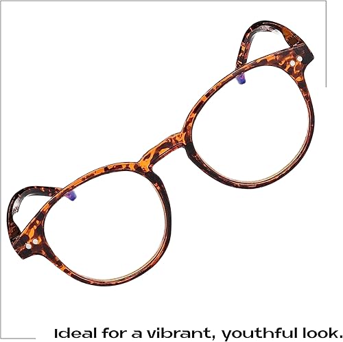 Miniatura 6 de Readerest Round Blue Light Reading Glasses - Computer Glasses wSpring Hinges - UV Protection, Anti Glare & Eye Strain