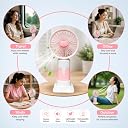 Mini Handheld Cooling Fan Rechargeable USB Portable Table & Hand Fan for Home Office Travel gallery image