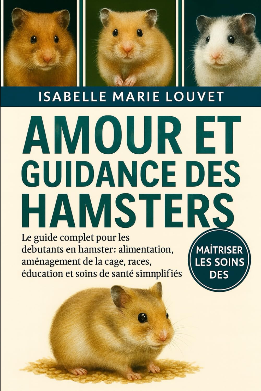 AMOUR ET GUIDANCE DES HAMSTERS: Le guide complet pour les débutants en hamster : alimentation, aménagement de la cage, races, éducation et soins de santé simplifiés