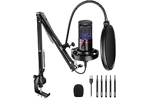 NEEWER CM20 USB Gaming Microphone, Hassle-Free Audio Enhancement for Gamers and Content Creators