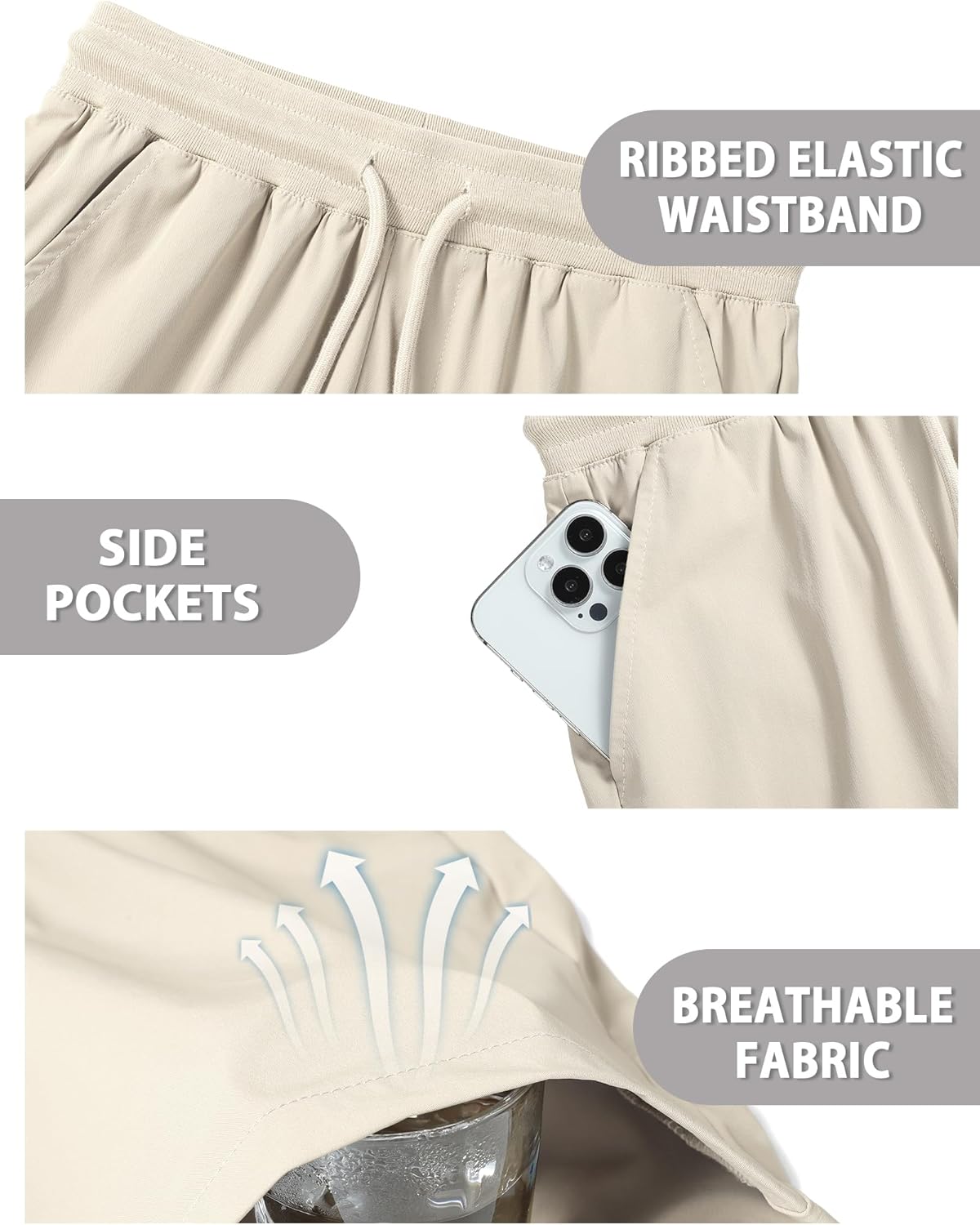 Boys Athletic Shorts Youth Lightweight Basketball Short with Pockets for Gym Sports Tennis - Image 5