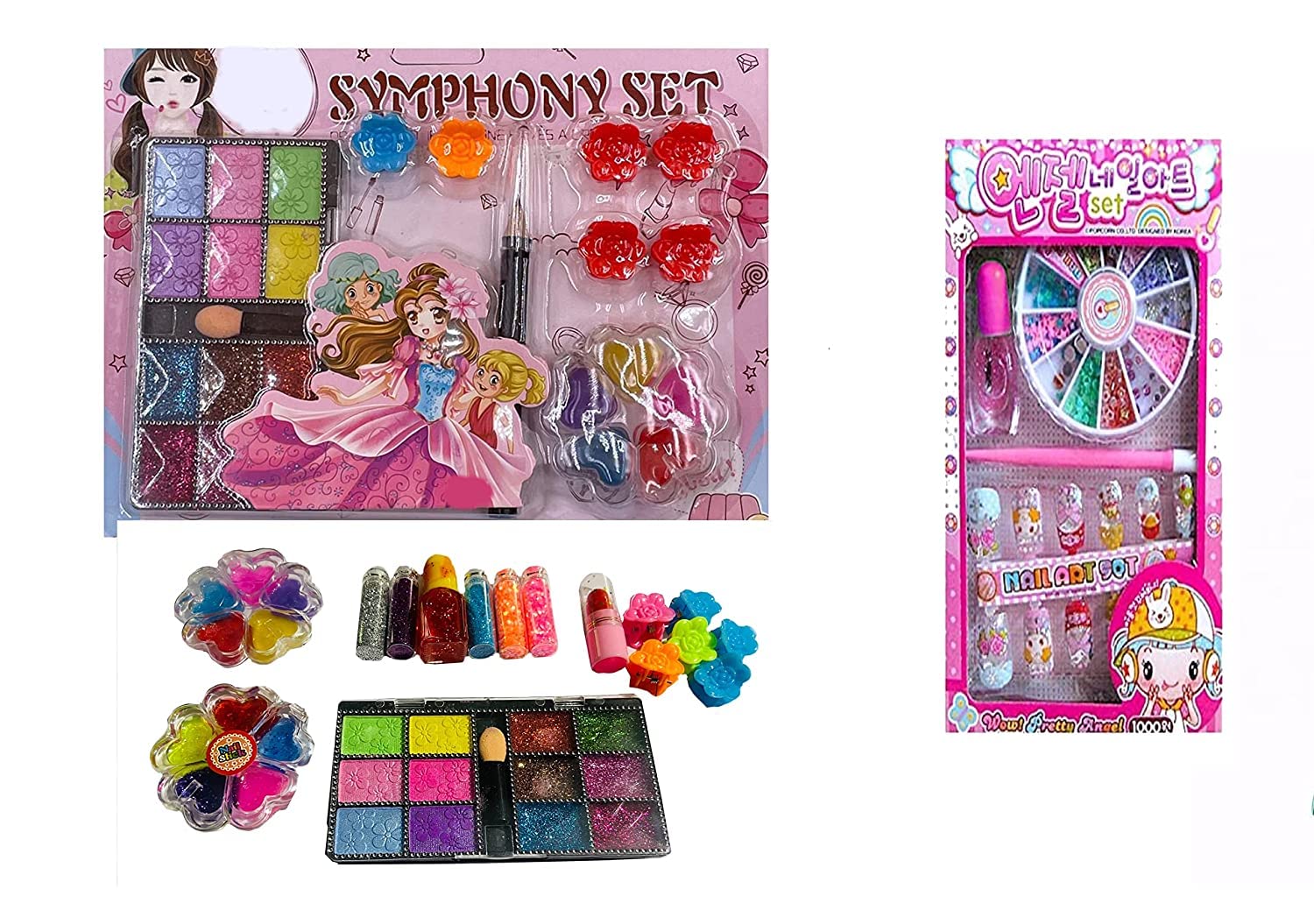 Prezzie Villa Real Cosmetic, Kids Makeup Kit for Girls, Kids Play Washable Makeup Set and Nail Art Box Girl Gifts for 3/4/5/6/7year (B09R1QKKHP) Amazon Price History, Amazon Price Tracker