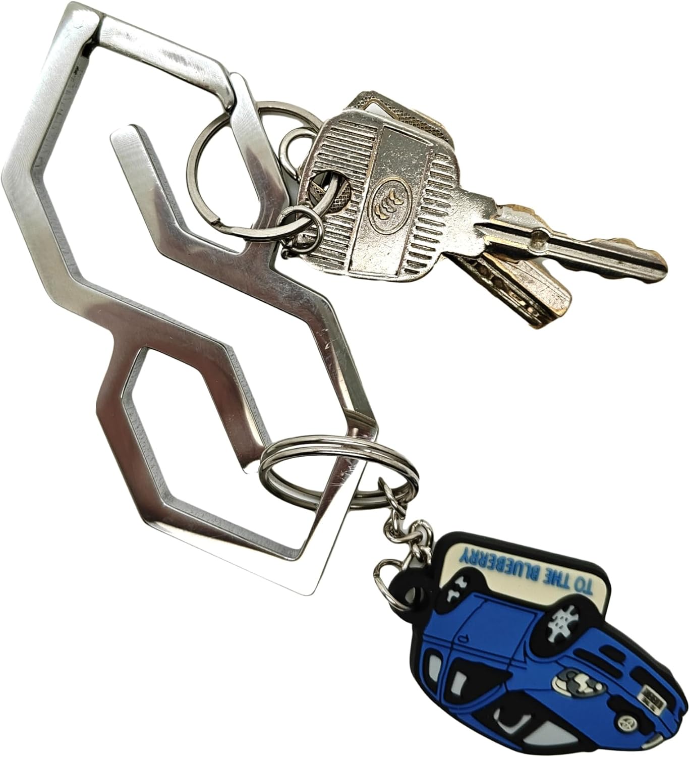 ASVP Shop The Cool S Retro S-Shaped Belt Clip Keychain -Stainless Steel Metal Key Holder