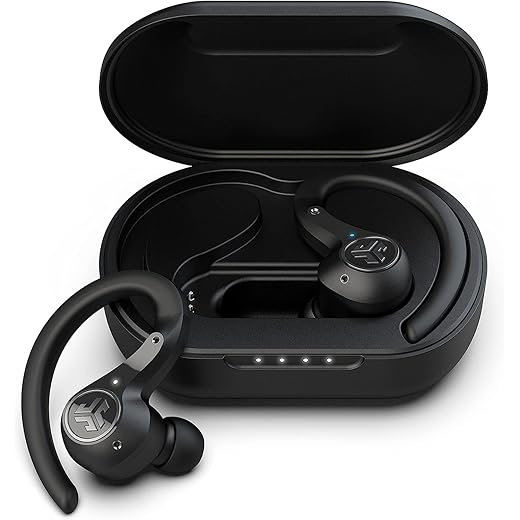 Jlab epic air sport anc cuffie bluetooth in ear, auricolari bluetooth true wireless e custodia ricarica, cuffiette senza fili con cancellazione rumore, 70h+, impermeabili ip66, suono personalizzabile