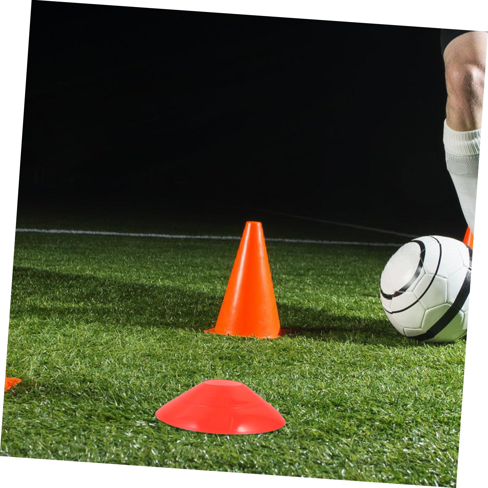 Abaodam Soccer Cones for Training 20pcs Pe Soccer Training Discs Carrying Bag for Boys and Girls' Football Basketball Tennis