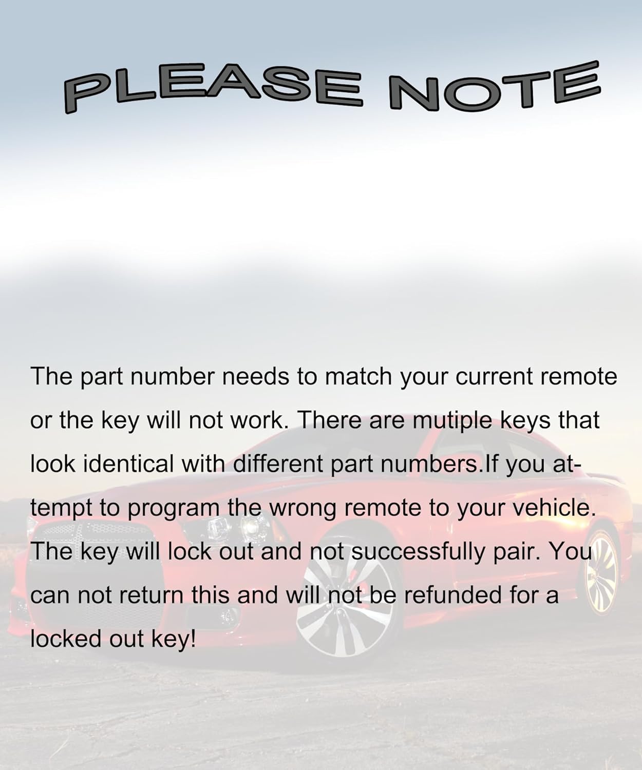 Smart Key for Dodge Charger Challenger SRT Hellcat 2015-2018, YIKEBALOG Proximity Remote Control Key Fob Replacement for Dodge Charger Challenger SRT Hellcat 2015-2018 M3N-40821302