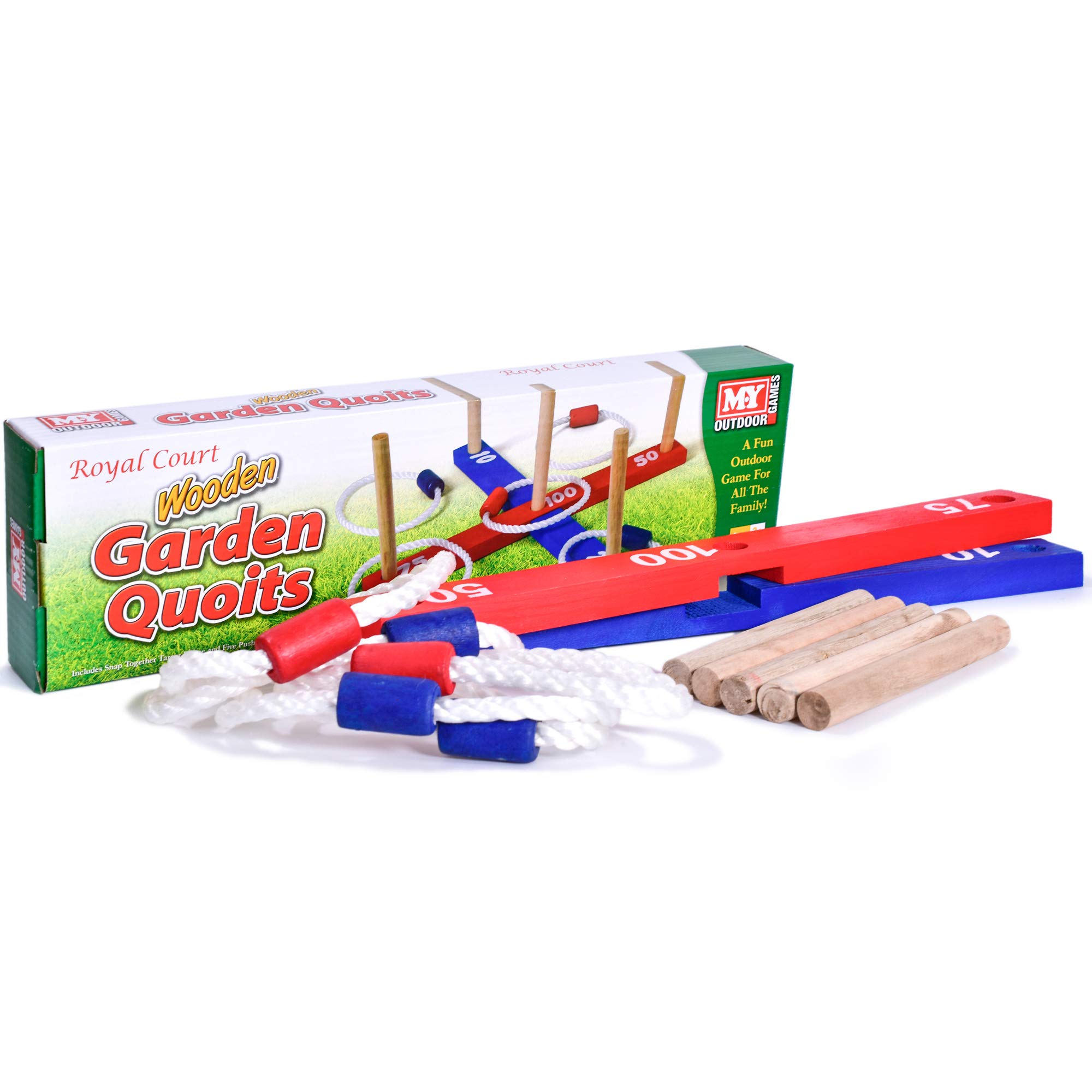 M.YWooden Garden Quoits | Traditional Outdoor Hoopla Game