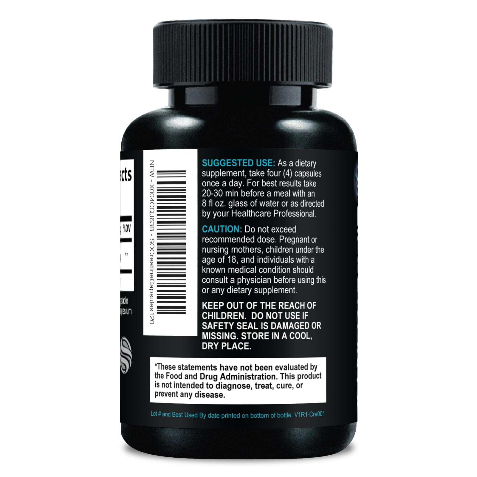 SILVERONYX Creatine Monohydrate 3000mg - Extra Strength Micronized Creatine Powder - Supports Lean Muscle, Strength, Energy, & Endurance - All Natural Supplement, Bottled in USA - 120 Capsules — Amazon image 7