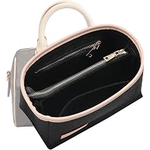Purse Organizer Insert for LV Speedy/Alma, Felt Anti-Sag | fits LV Speedy 20, Alma BB, Noe, prevents sagging, detachable zipper pocket, non-scratch felt, lightweight, black