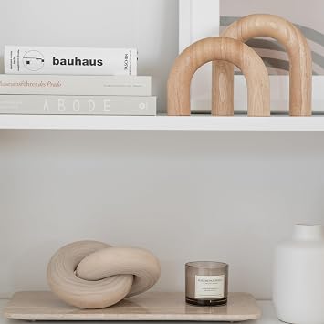 PEAKOLY Wood Arch Set and Wood Knot Decor Natural Colour