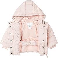 Vista 4 de Tienda Essentials Abrigo pesado con capucha para niñas, resistente al agua